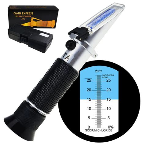 how does a refractometer measure salt content|best salinity refractometer.